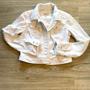 Loft White Denim Jacket